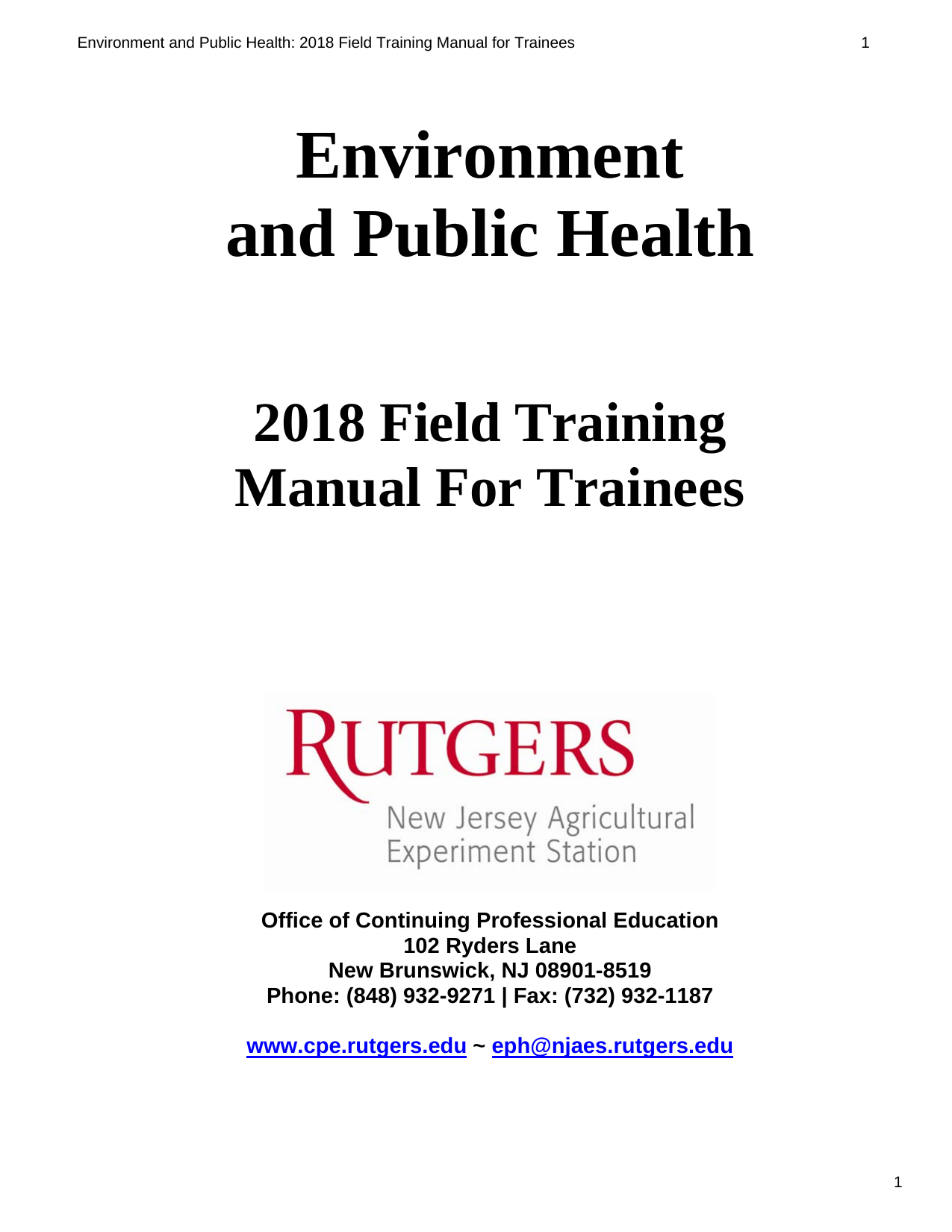 Environment And Public Health