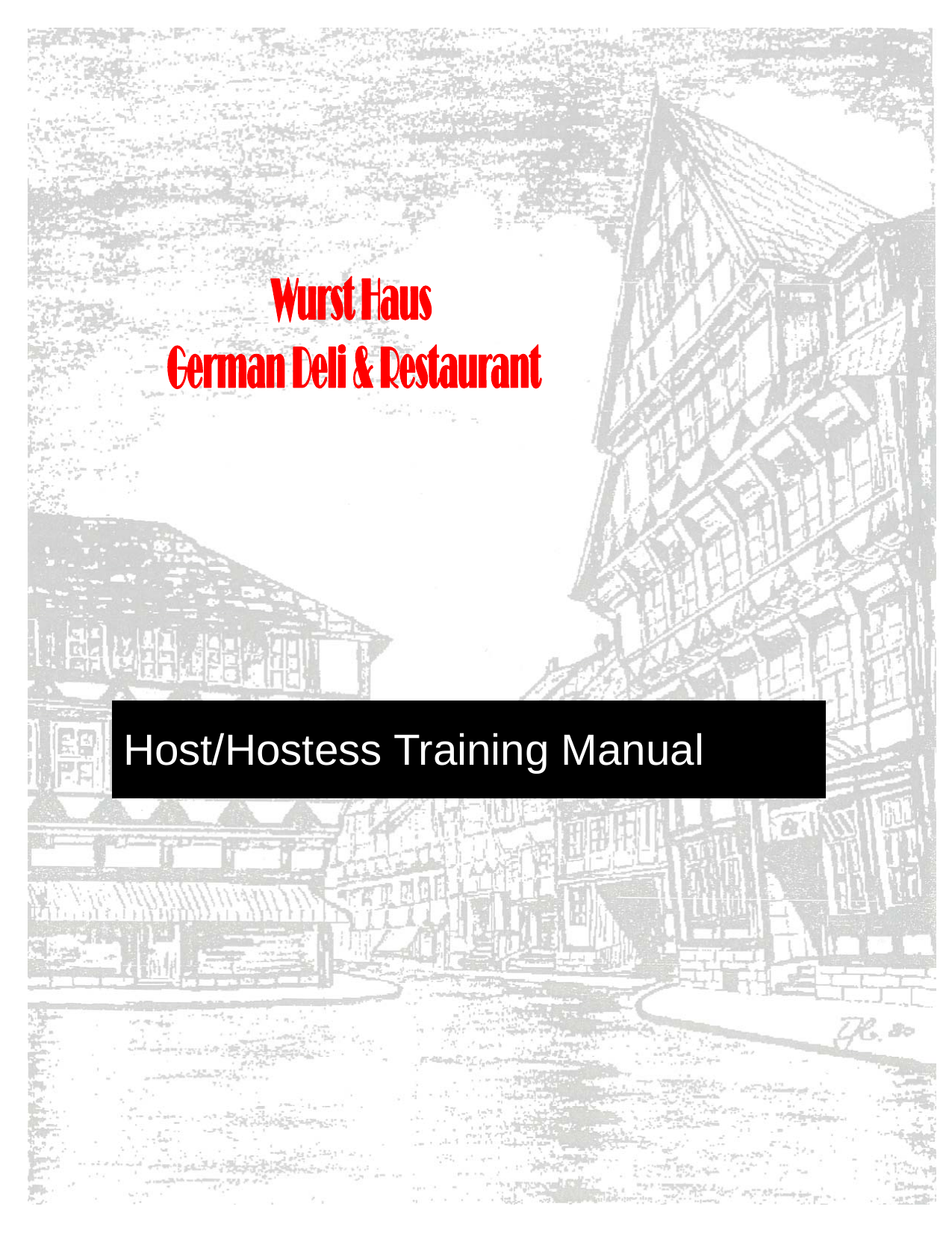 Host/hostess Training Manual