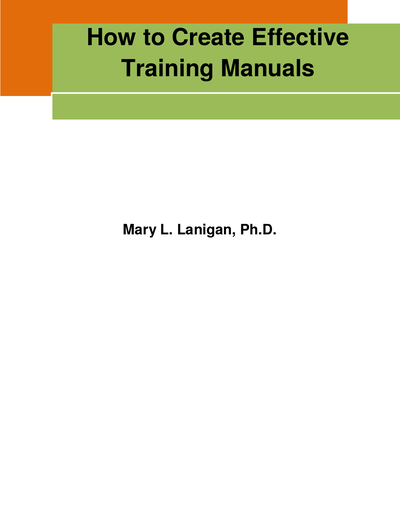 Training Manual Template Free Download