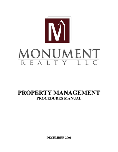 Free Property Management Training Manual Examples 