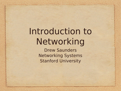 Introduction To Networking